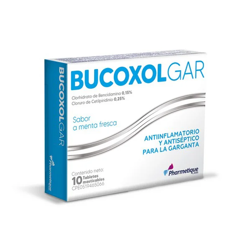 [7592454891349] BUCOXOLGAR MENTA (BENCIDAMINA CLORHIDRATO - CLORURO DE CETILPIRIDINIO) 0.15% - 0.25% X 120ML (LA SANTE)