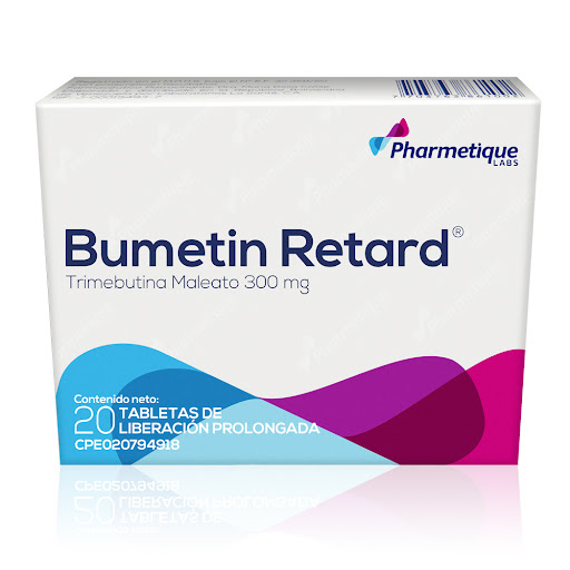 [7703763861002] BUMETIN RETARD (TRIMEBUTINA MALEATO) 300MG X 20 TABLETAS (LA SANTE)
