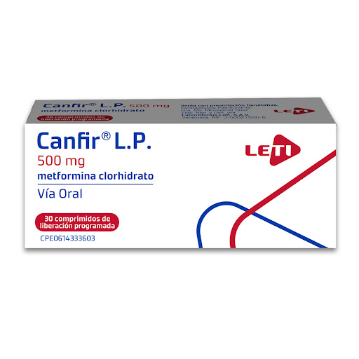 [7591585112620] CANFIR (METFORMINA) 500MG X 30 COMPRIMIDOS (LETI)
