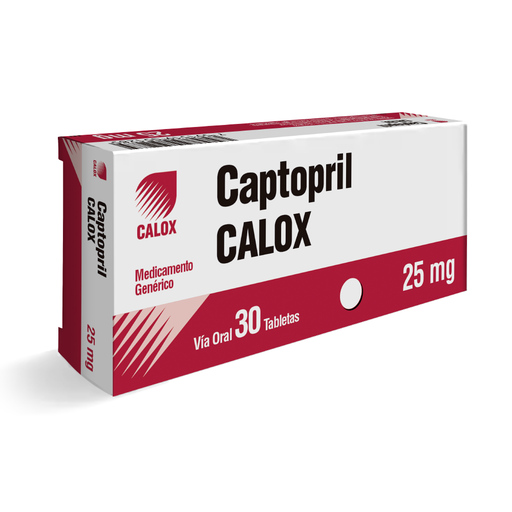 [7591519051285] CAPTOPRIL   25MG X 30 TABLETAS (CALOX)