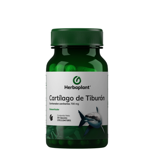 [7592710003776] CARTILAGO DE TIBURON / CARCHARADON CARCHARIAS  700MG X 30 CAPSULAS (HERBAPLANT)