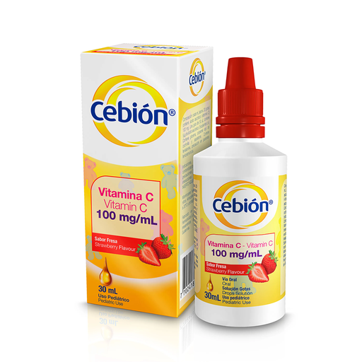[7702418004986] CEBION (VITAMINA C) 100 MG/ML X 30ML SOLUCION GOTAS SABOR FRESA (FARMA)