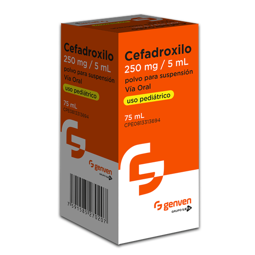 [7591585270207] CEFADROXILO  250MG/5ML X 75 ML SUSPENCION (GENVEN)