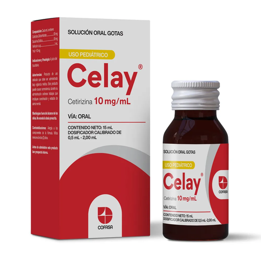[7591818111123] CELAY (CETIRIZINA) 10MG/ML X 15ML GOTAS (COFASA)