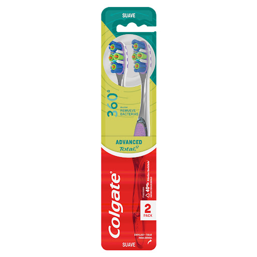 [7509546072531] CEPILLO DENTAL 360º ADVANCE TOTAL 12 2 UNIDADES (COLGATE-PALMOLIVE)
