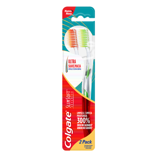 [7891024064313] CEPILLO DENTAL SLIM SOFT 2 UNIDADES (COLGATE-PALMOLIVE)