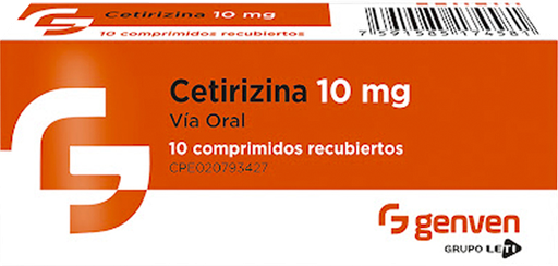 [7591585174581] CETIRIZINA  10MG X 10 COMPRIMIDOS (GENVEN)