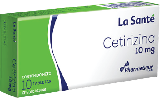 [7592454138185] CETIRIZINA  10MG X 10 TABLETAS (LA SANTE)