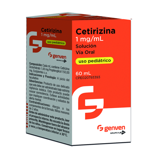 [7591585174598] CETIRIZINA  1MG/1ML X 60 ML SOLUCION (GENVEN)