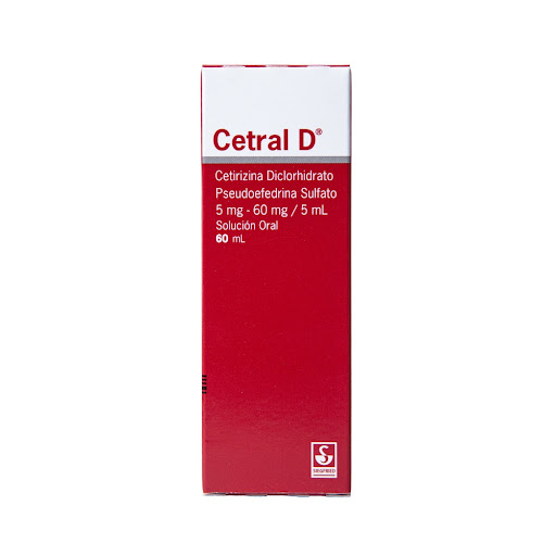 [7592601101147] CETRAL D (CETIRIZINA – PSEUDOEFEDRINA) 5MG-60MG/5ML X 60 ML SOLUCION (MEYER)