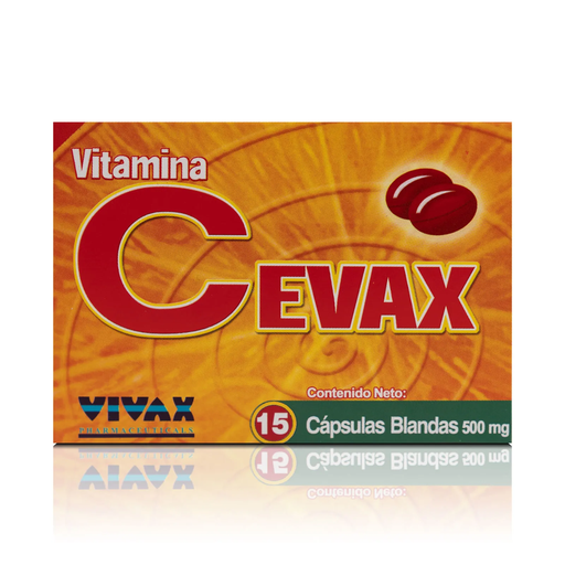 [7592432901381] CEVAX (VITAMINA C) 500MG X 15 CAPSULAS BLANDAS (VIVAX)
