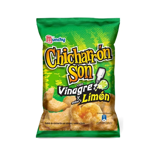 [7592708000541] CHICHARRON SON VINAGRE Y LIMON X 62 GR (MUNCHY)