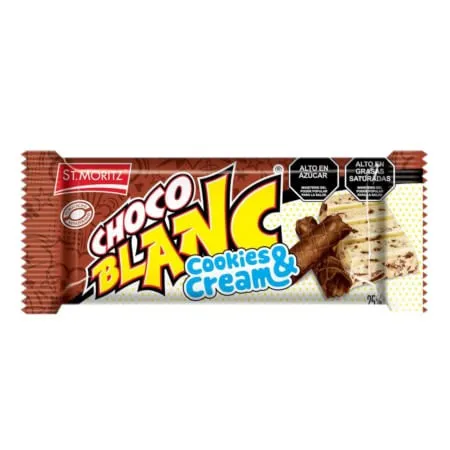 [7591720033827] CHOCOLATE CHOCO BLANC COOKIES & CREAM 32GR (ST MORITZ)