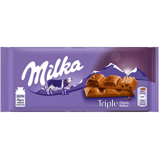 [7622210516091] CHOCOLATE TRIPLE CHOCOLATE X 100 GR (MILKA)
