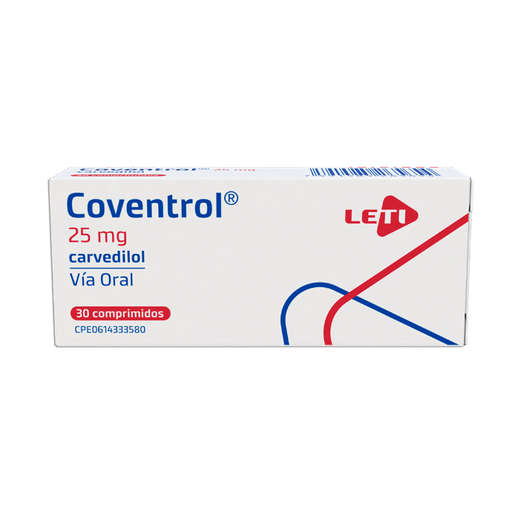 [7591585265654] COVENTROL (CARVEDILOL) 25MG X 30 COMPRIMIDOS (LETI)