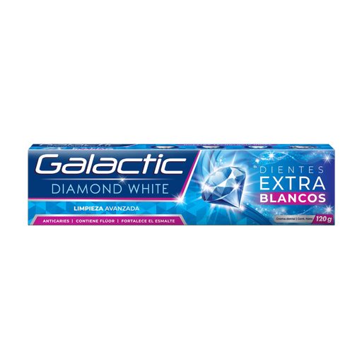 [7595751001343] CREMA DENTAL DIAMOND WHITE 120GR (GALACTIC)