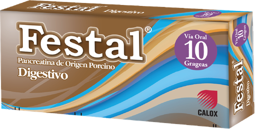 [7591519317428] FESTAL   X 10 GRAGEAS (CALOX)