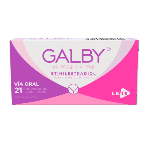 [7591585110800] GALBY (CIPROTERONA - ETILESTRADIOL) 35MCG-2MG X 21 COMPRIMIDOS (LETI)