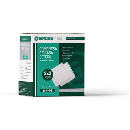 [7597830003033] GASA ESTERIL 3 X 3 X 2 UNIDADES (MEDISOLUTIONS)