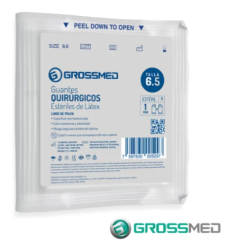 [7597830005440] GUANTE QUIRURGICO  TALLA 6.5 X 1 PAR (GROSSMED)