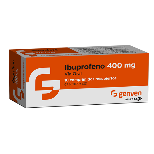 [7591585277602] IBUPROFENO  400MG X 10 COMPRIMIDOS (GENVEN)