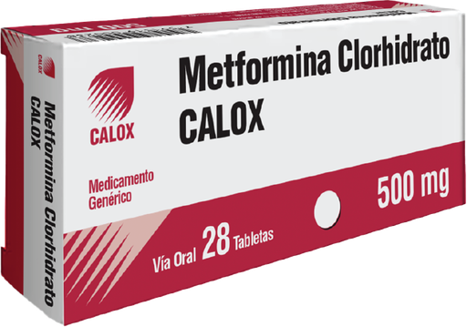 [7591519003727] METFORMINA CLORHIDRATO  500MG X 28 TABLETAS (CALOX)