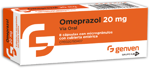 [7591585573810] OMEPRAZOL  20MG X 8 CAPSULAS (GENVEN)
