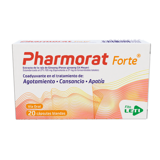 [7591585114778] PHARMORAT FORTE (GINSENG)  X 20 CAPSULAS (LETI)