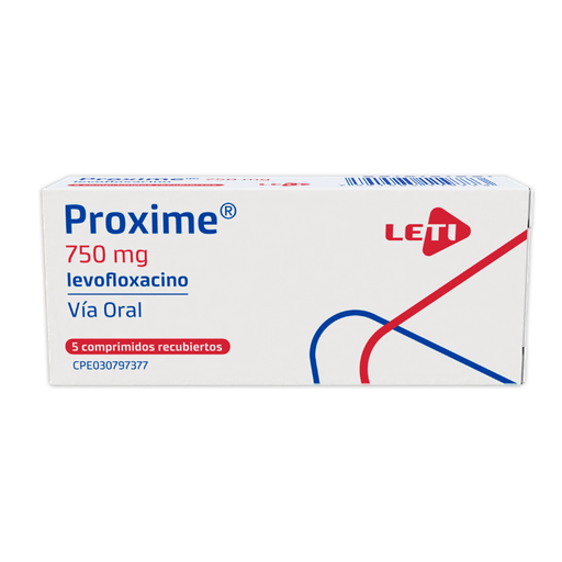 [7591585119773] PROXIME (LEVOFLOXACINA) 750MG X 5 COMPRIMIDOS (LETI)