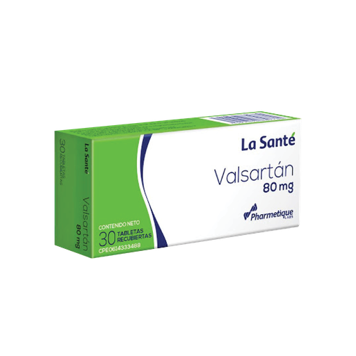 [7592454889780] VALSARTAN  80MG X 30 TABLETAS (LA SANTE)