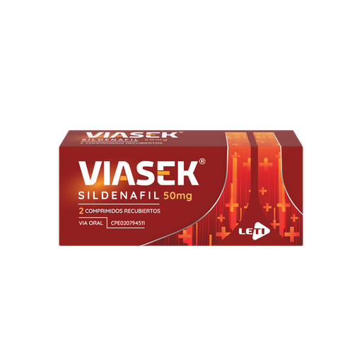 [7591585111005] VIASEK (SILDENAFIL) 50MG X 2 COMPRIMIDOS (LETI)