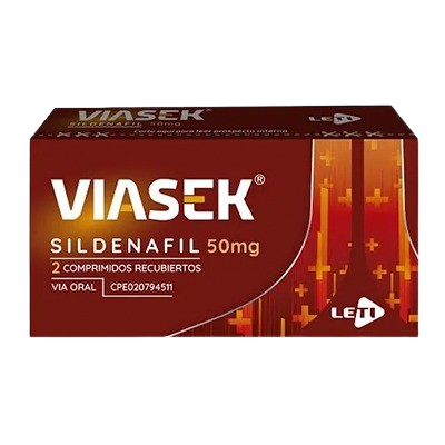 [7591585111005] VIASEK (SILDENAFIL) 50MG X 2 COMPRIMIDOS (LETI)