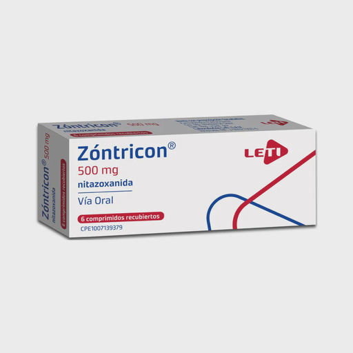 [7591585118462] ZONTRICON (NITAZOXANIDA) 500MG X 6 COMPRIMIDOS (LETI)