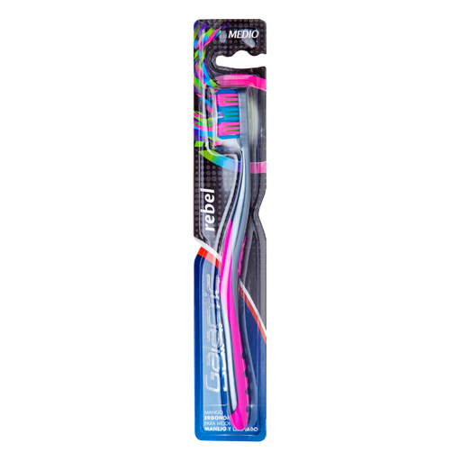 [7595751002401] CEPILLO DENTAL REBEL MEDIO X 1 UNIDAD (GALACTIC)
