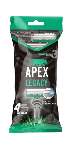 [7595751005365] AFEITADORA LEGACY 4 BLADES X 3 UNIDADES (APEX)