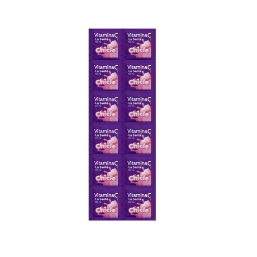 [7592454003926] VITAMINA C CHICLE 500MG X 10 TAB MASTICABLES (LA SANTE)