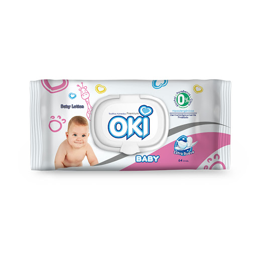 [7596273001040] TOALLAS HUMEDAS BABY LOTION 64 UNIDADES (OKI)