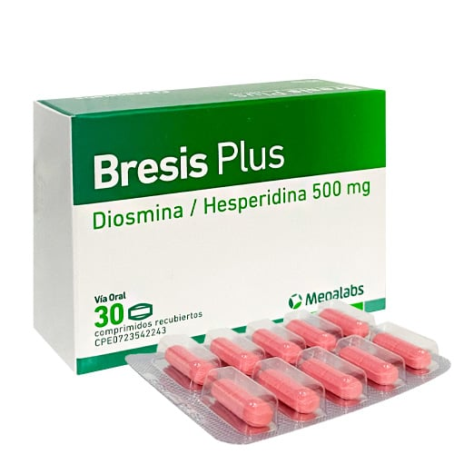 [7460536574025] BRESIS PLUS (DIOSMINA - HESPERIDINA) 500MG X 30 COMPRIMIDOS (MEGALABS)