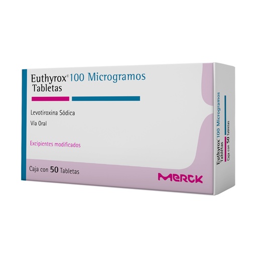 [7501298225524] EUTIROX (LEVOTIROXINA SODICA) 100MCG X 50 TABLETAS (MERCK)