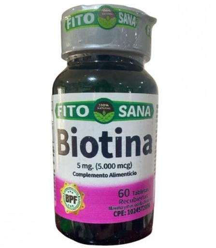 [7599700000579] BIOTINA X 60 TABLETAS (FITOSANA)
